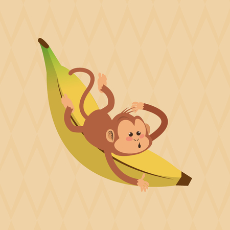 Monkey concept with icon design, vector illustration 10 eps graphic.のイラスト素材