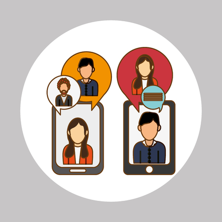 social media concept with icon design, vector illustration 10 eps graphic.のイラスト素材