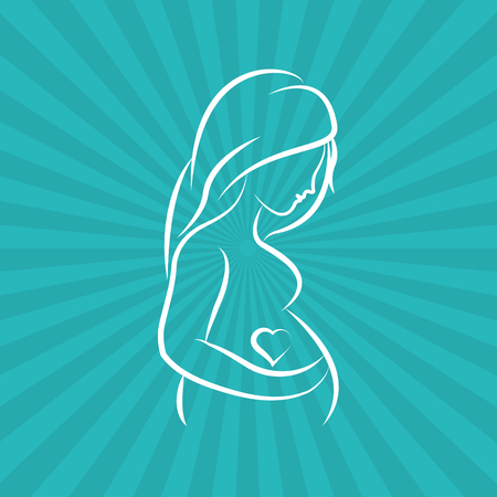 pregnancy woman concept with icon design, vector illustration 10 eps graphic.のイラスト素材