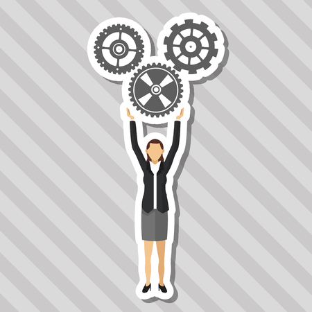 Businesspeople concept with icon design, vector illustration 10 eps graphic.のイラスト素材