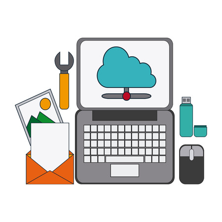 Digital Marketing concept with icon designのイラスト素材