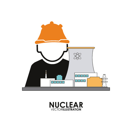 Nuclear concept with icon design, vector illustration 10 eps graphic.のイラスト素材