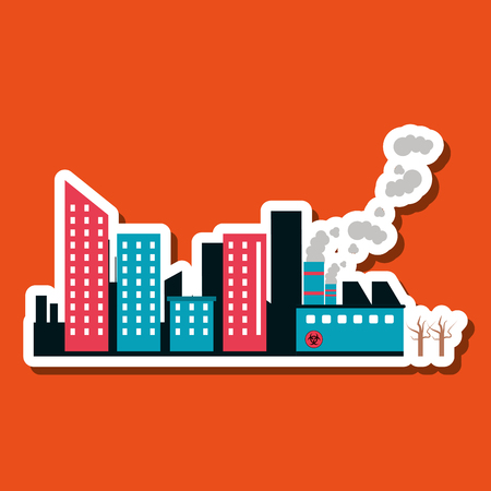 Pollution concept with icon design, vector illustration 10 eps graphic.のイラスト素材
