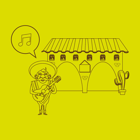 mexican concept with icon design, vector illustration 10 eps graphic.のイラスト素材