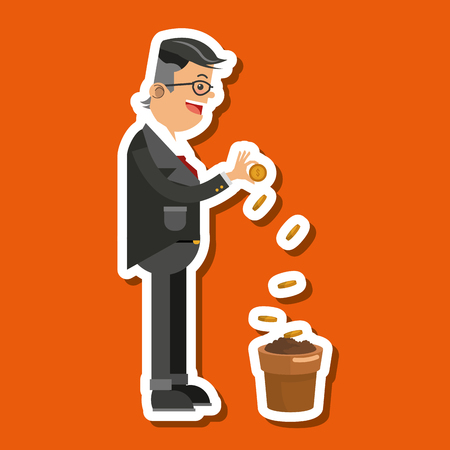 business growth, concept with icon design, vector illustration 10 eps graphic.のイラスト素材