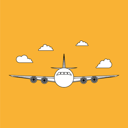 airplane concept with icon design, vector illustration 10 eps graphic.のイラスト素材