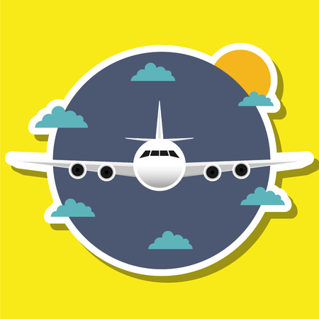 airplane concept with icon design, vector illustration 10 eps graphic.のイラスト素材