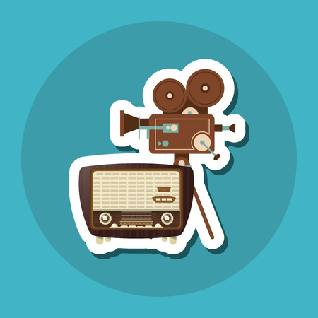 Retro concept with icon design, vector illustration 10 eps graphic.のイラスト素材