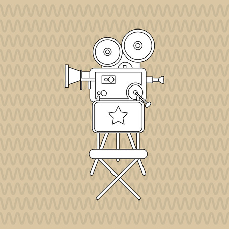 vintage cinema concept with icon design, vector illustration 10 eps graphic.のイラスト素材