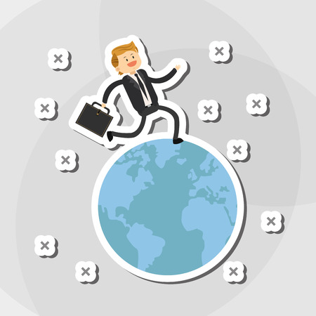 Businesspeople concept with icon design, vector illustration 10 eps graphic.のイラスト素材