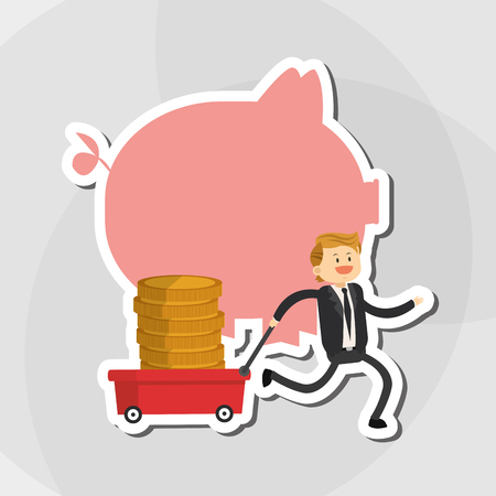 Businesspeople concept with icon design, vector illustration 10 eps graphic.のイラスト素材