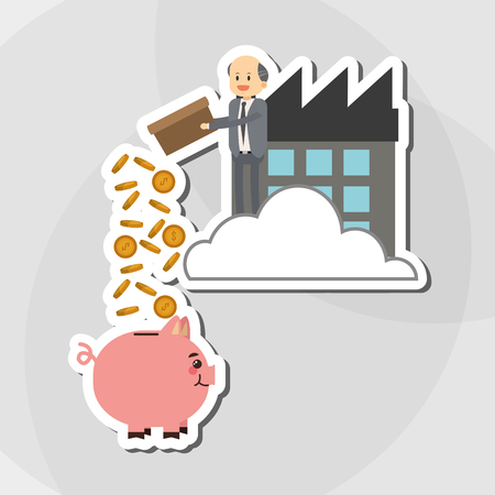 Businesspeople concept with icon design, vector illustration 10 eps graphic.のイラスト素材
