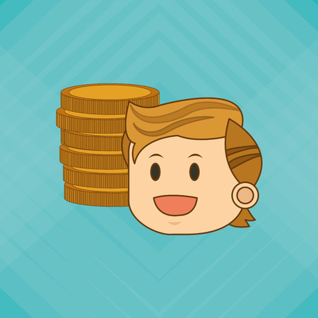 Businesspeople concept with icon design, vector illustration 10 eps graphic.のイラスト素材