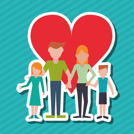 Family concept with icon design, vector illustration 10 eps graphic.のイラスト素材