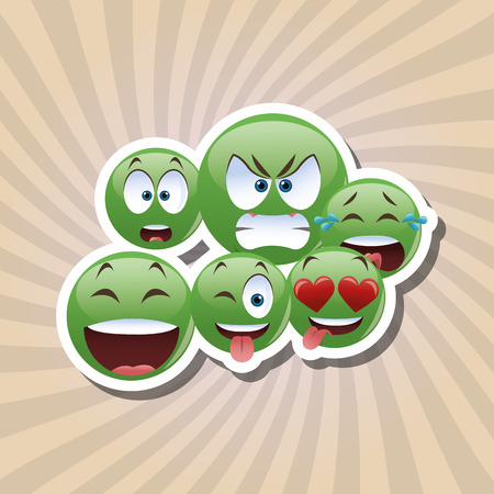 cartoon face concept with icon design, vector illustration 10 eps graphic.のイラスト素材