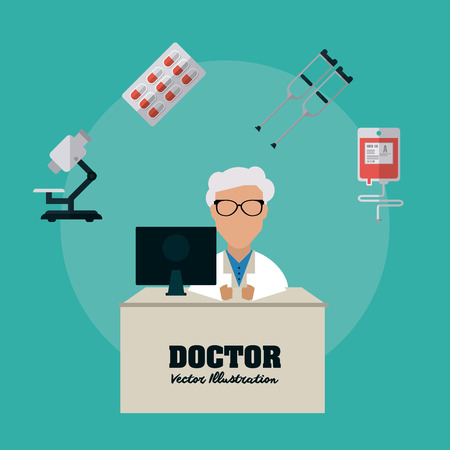 Doctor concept with icon design, vector illustration 10 eps graphic.のイラスト素材