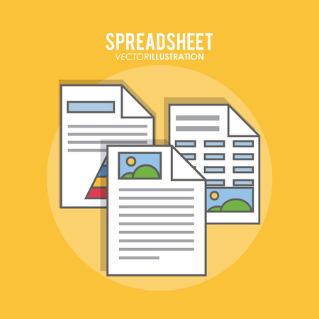 Spreadsheet concept with icon design, vector illustration 10 eps graphic.のイラスト素材
