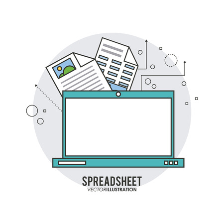 Spreadsheet concept with icon design, vector illustration 10 eps graphic.のイラスト素材
