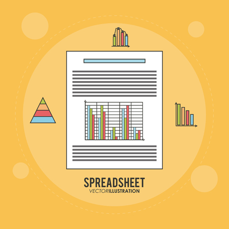 Spreadsheet concept with icon design, vector illustration 10 eps graphic.のイラスト素材
