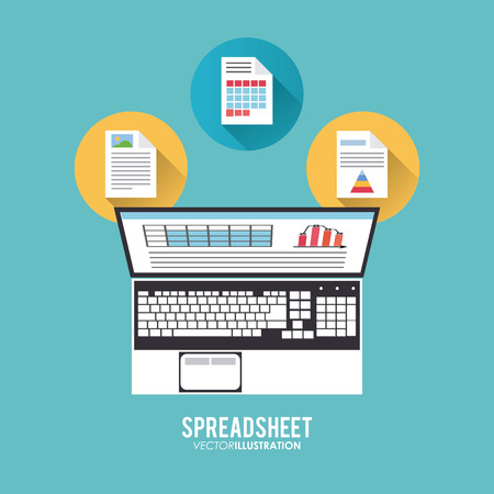 Spreadsheet concept with icon design, vector illustration 10 eps graphic.のイラスト素材