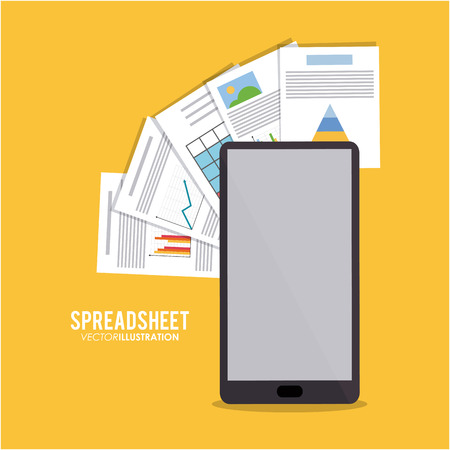 Spreadsheet concept with icon design, vector illustration 10 eps graphic.のイラスト素材