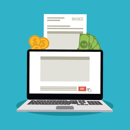 Invoice concept with icon design, vector illustration 10 eps graphic.のイラスト素材