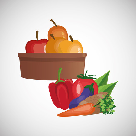 Healthy food concept with icon design, vector illustration 10 eps graphic.のイラスト素材