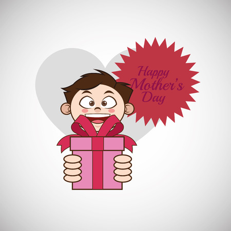 Happy Mothers day concept with icon design, vector illustration 10 eps graphic.のイラスト素材