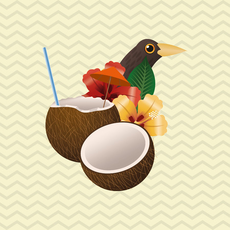 Tropical concept with icon design, vector illustration 10 eps graphic.のイラスト素材