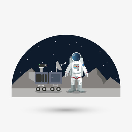 Astronaut concept with icon design, vector illustration 10 eps graphic.のイラスト素材