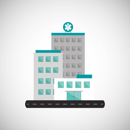 Hospital concept with icon design, vector illustration 10 eps graphic.のイラスト素材