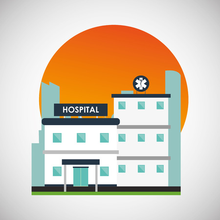 Hospital concept with icon design, vector illustration 10 eps graphic.のイラスト素材