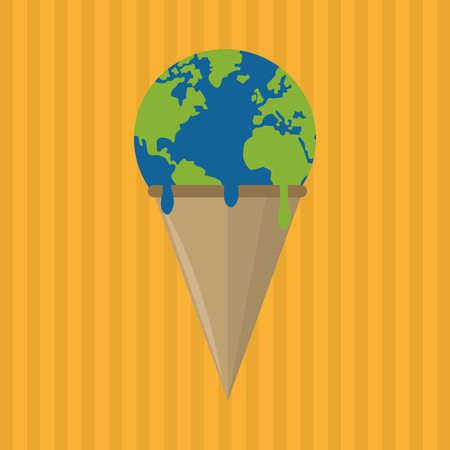 Global warming concept with icon design, vector illustration 10 eps graphic.のイラスト素材