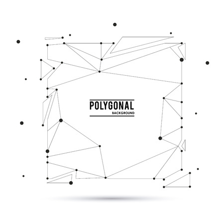 Polygonal  concept with icon design, vector illustration 10 eps graphic.のイラスト素材