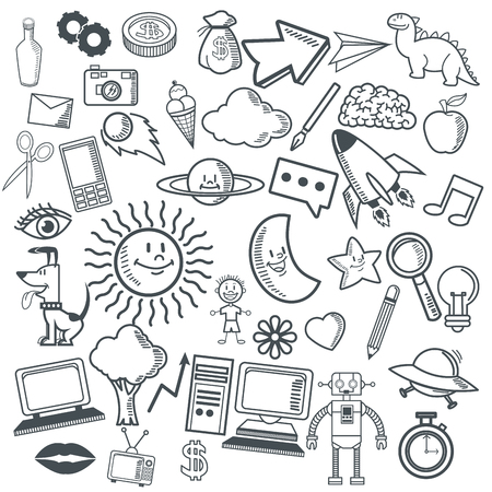 Doodle concept with icon design, vector illustration 10 eps graphic.のイラスト素材