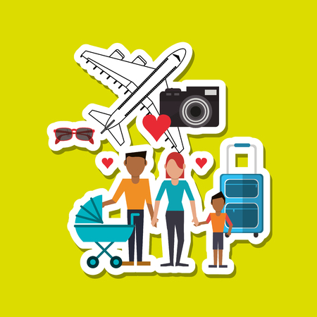 Family concept with icon design, vector illustration 10 eps graphic.のイラスト素材