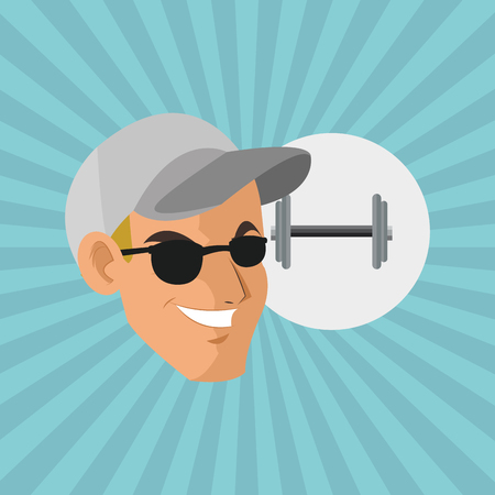 Healthy lifestyle concept with icon design, vector illustration 10 eps graphic.のイラスト素材