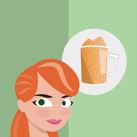 Healthy lifestyle concept with icon design, vector illustration 10 eps graphic.のイラスト素材