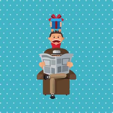 Fathers day concept with icon design, vector illustration 10 eps graphic.のイラスト素材