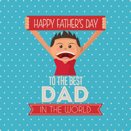 Fathers day concept with icon design, vector illustration 10 eps graphic.のイラスト素材