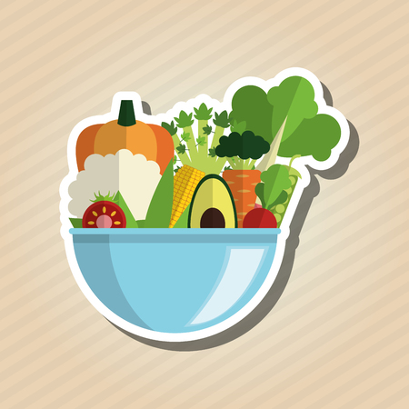 Organic food  concept with icon design, vector illustration 10 eps graphic.のイラスト素材