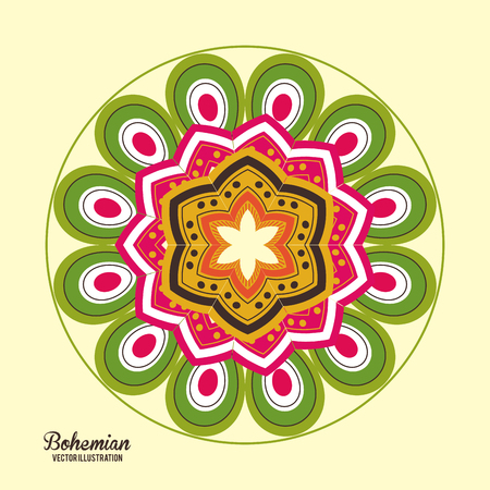 Bohemian concept with icon design, vector illustration 10 eps graphic.のイラスト素材