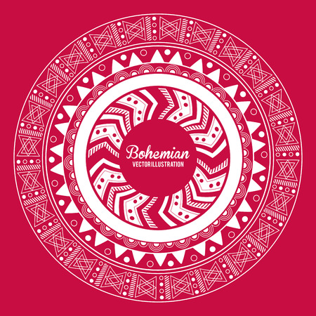 Bohemian concept with icon design, vector illustration 10 eps graphic.のイラスト素材