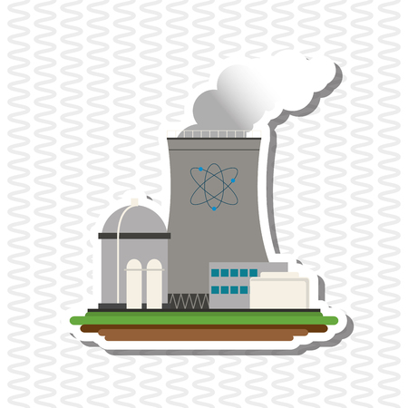 Nuclear plant concept with icon design, vector illustration 10 eps graphic.のイラスト素材