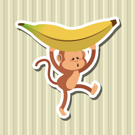 Monkey concept with icon design, vector illustration 10 eps graphic.のイラスト素材