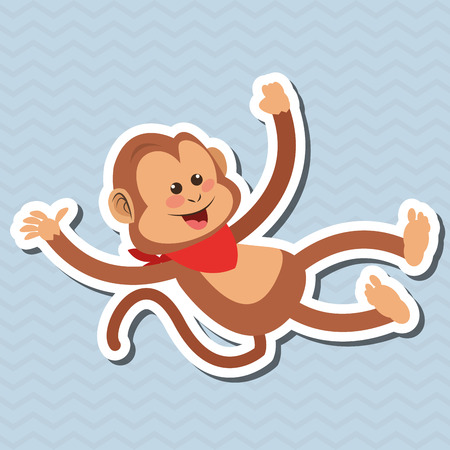 Monkey concept with icon design, vector illustration 10 eps graphic.のイラスト素材