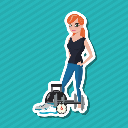 healthy lifestyle concept with icon design, vector illustration 10 eps graphic.のイラスト素材