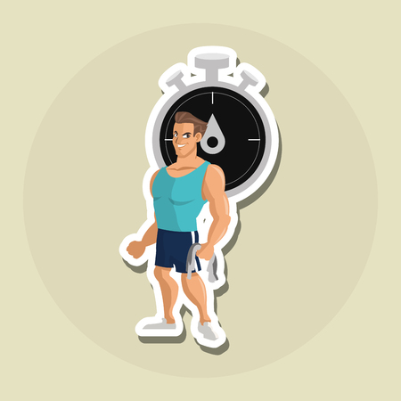 healthy lifestyle concept with icon design, vector illustration 10 eps graphic.のイラスト素材