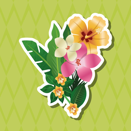 Tropical concept with icon design, vector illustration 10 eps graphic.のイラスト素材