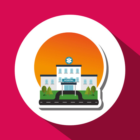 Hospital concept with icon design, vector illustration 10 eps graphic.のイラスト素材